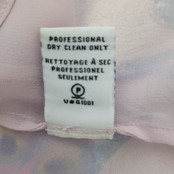 Diane Von Furstenberg Silk Pania Light Pink Butterfly Halter Neck Top Size L - Picture 11 of 12